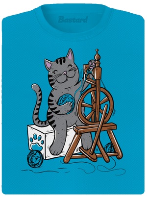 Mačka pradie dámske športové tričko Blue Atol