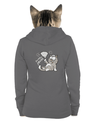 Macko a Micka dámska mikina na zips Steel Gray