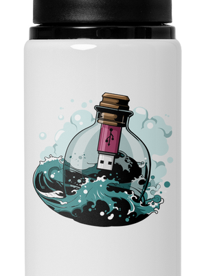 USB odkaz vo fľaši flaša na vodu White