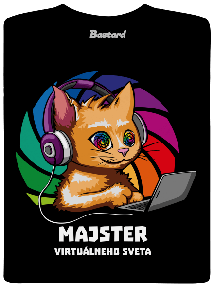 Majster virtuálneho sveta pánske dlhý rukáv Black