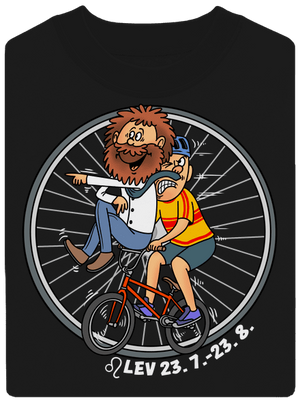 Cyklistický horoskop: Lev unisex mikina bez kapucne Black