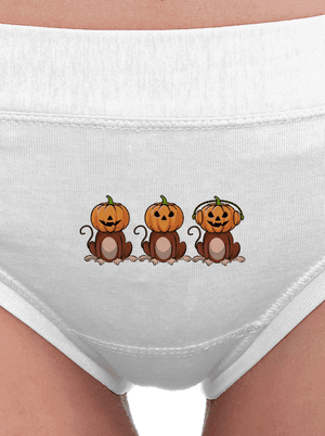 Halloween opičky dámske nohavičky White
