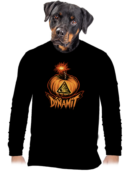 Dýňamit pánske dlhý rukáv Black