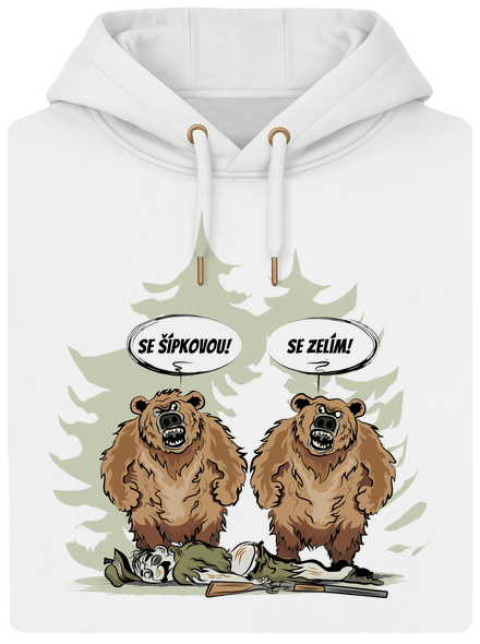 Medvede unisex mikina premium Snowwhite