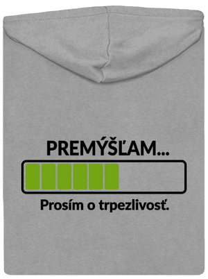 Premýšľam pánska mikina na zips Light Melange