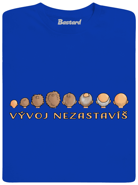 Vývoj nezastavíš pánske dlhý rukáv Royal Blue