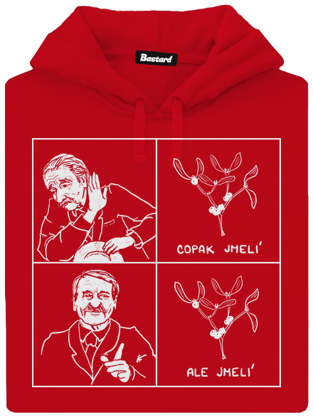 Cimrman: Copak jmelí pánska mikina klokanka Red