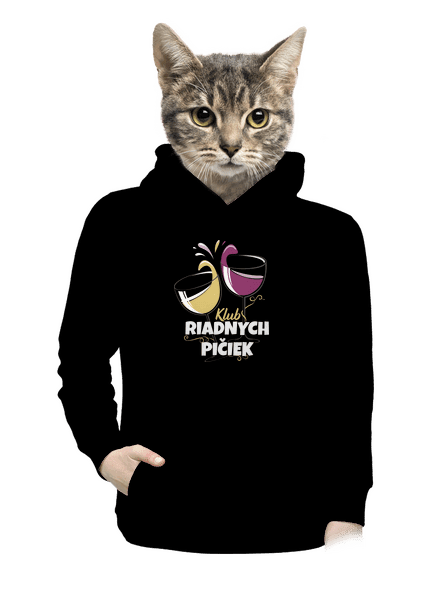 Klub riadnych pičiek dámska mikina klokanka Black
