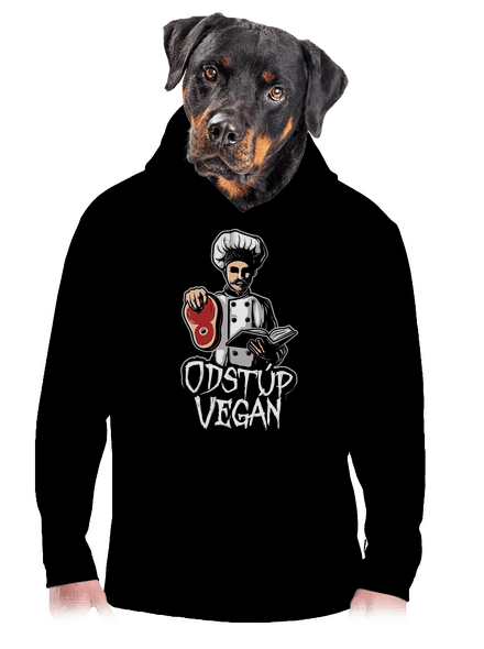 Odstup vegane pánska mikina klokanka Black