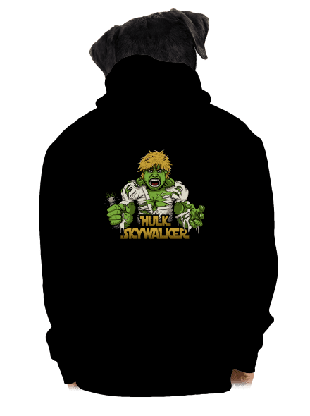 Hulk Skywalker pánska mikina na zips Black