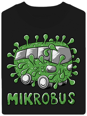 Mikrobus unisex mikina bez kapucne Black