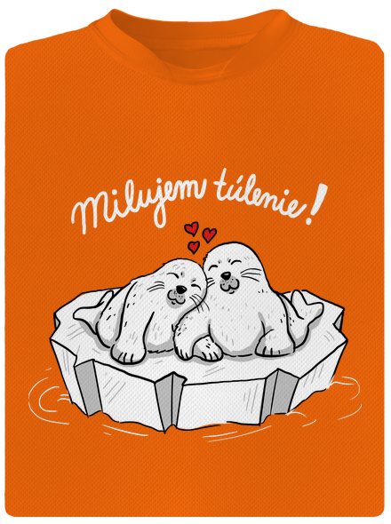 Milujem túlenie detské športové tričko Neon Orange