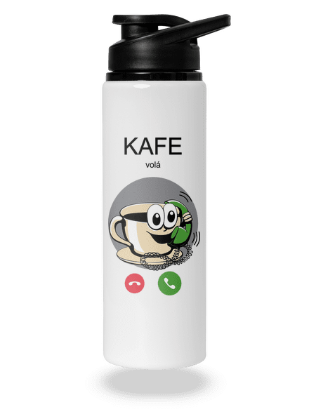 Kafe volá flaša na vodu White