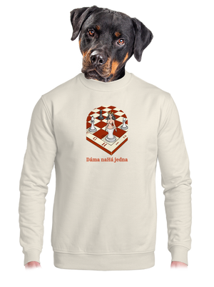 Dáma nahá jedna unisex mikina bez kapucne Off White