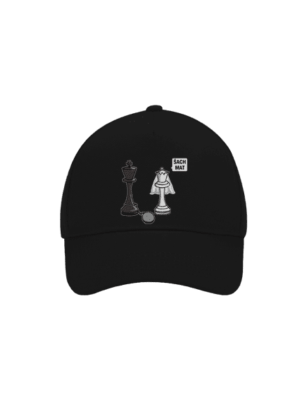 Šach mat šiltovka baseballka Black