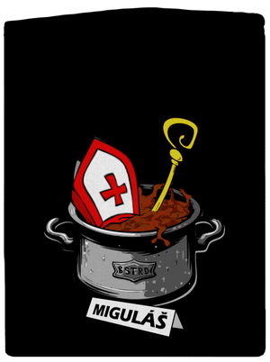 Miguláš pánska mikina na zips Black