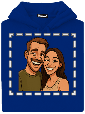 Karikatúra z vlastnej fotky dámska mikina klokanka Royal Blue Mal