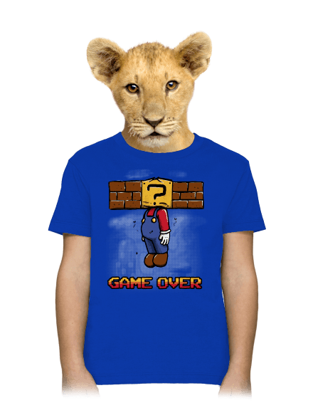Game Over detské tričko Royal Blue