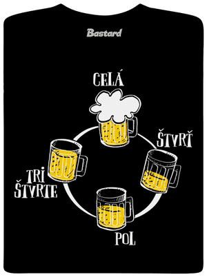 Pivné hodiny pánske dlhý rukáv Black