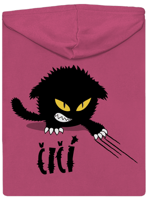 Čičina dámska mikina na zips Magenta