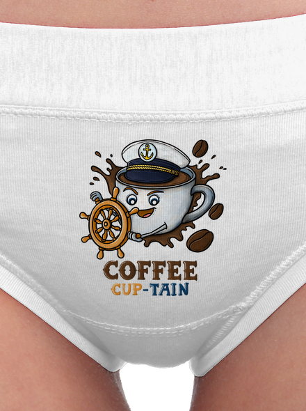 Coffee Cup-tain dámske nohavičky White