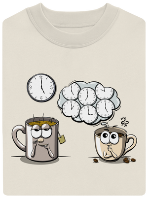 Čaj o piatej, káva stále unisex mikina bez kapucne Off White