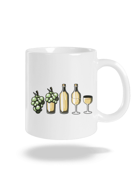 Evolúcia bieleho vína klasický hrnček White