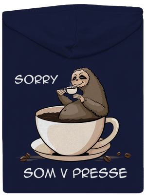 V presse pánska mikina na zips Navy