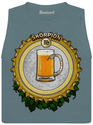 Pivný horoskop: Škorpión dámske tielko voľné Heather Deep Teal