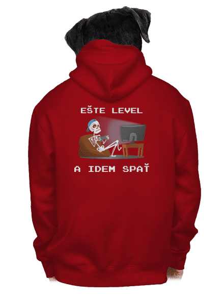 Ešte level pánska mikina na zips Red