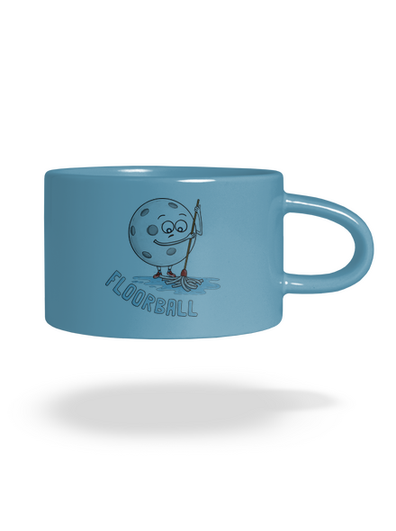 Floorball hrnček makronka Blue Macaron