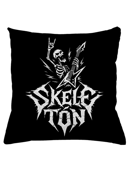 Skeletón vankúš Black