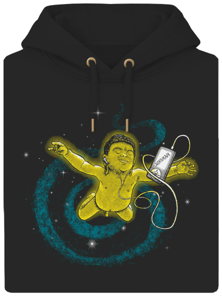 Vesmírna Nirvana unisex mikina premium Dark Black