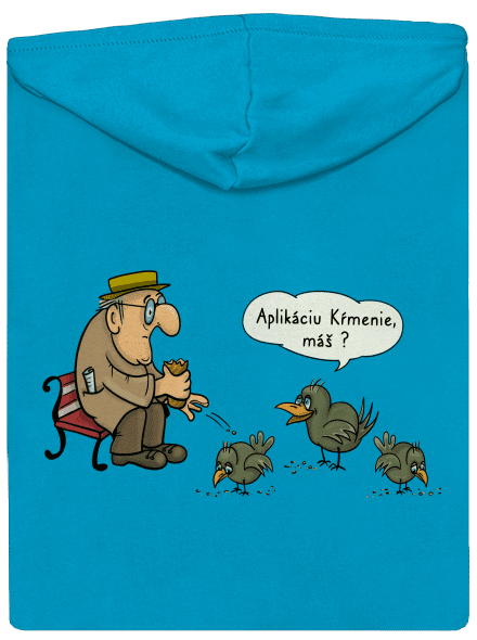 Aplikácia Kŕmenie dámska mikina na zips Blue Atol
