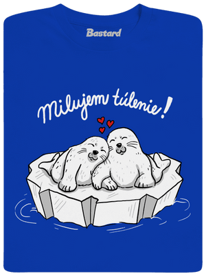 Milujem túlenie pánske dlhý rukáv Royal Blue