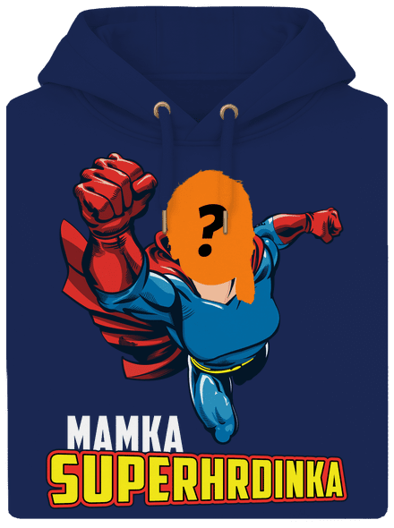 Mamka superhrdinka unisex mikina premium Navy