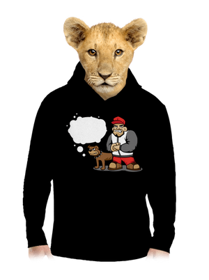 Nehryzem detská mikina klokanka Black