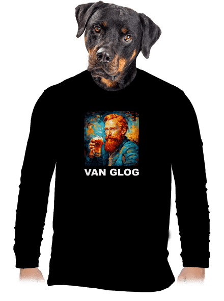 Van Glog pánske dlhý rukáv Black