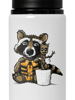 Strážcovia galaxie flaša na vodu White