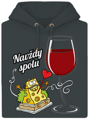 Navždy spolu unisex mikina premium Charcoal