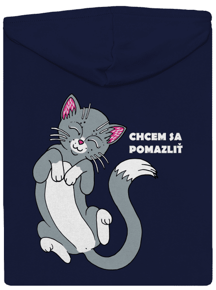 Chcem sa pomazliť pánska mikina na zips Navy