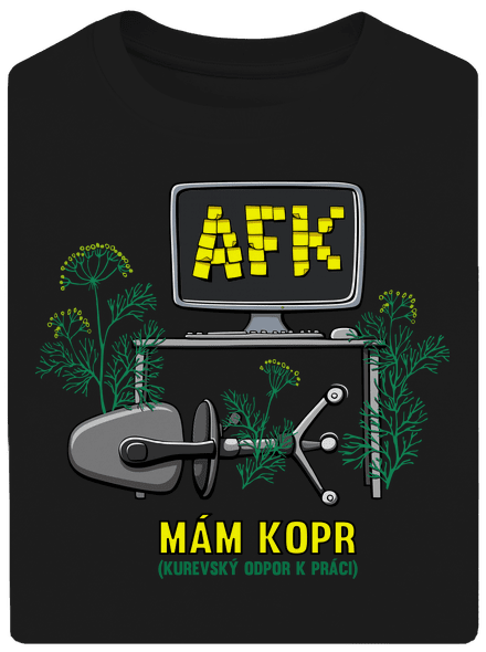 Mám kopr unisex tričko oversized Black