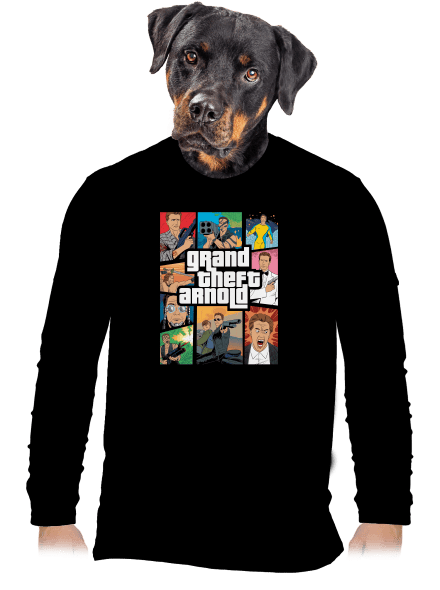 Grand Theft Arnold pánske dlhý rukáv Black