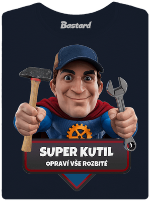 Super otec dámske tričko Navy Mal