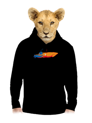 Chytľan detská mikina klokanka Black