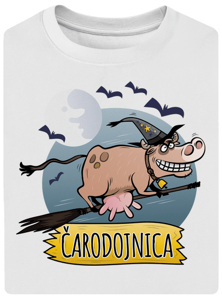 Čarodojnica unisex tričko oversized White