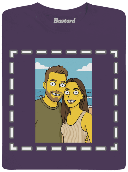 Simpsonovi z vlastnej fotky pánske tričko Urban Purple