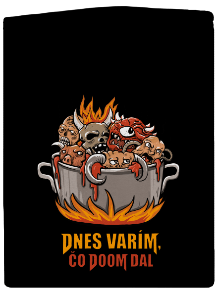 Čo Doom dal pánska mikina na zips Black