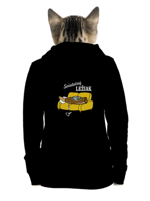 Sviatočný ležiak dámska mikina na zips Black