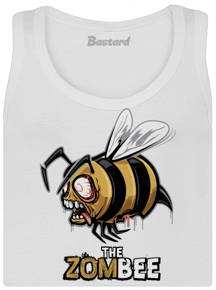 ZomBee - žltá dámske tielko klasické White